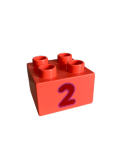 Lego® Duplo® kostka s číslem 2